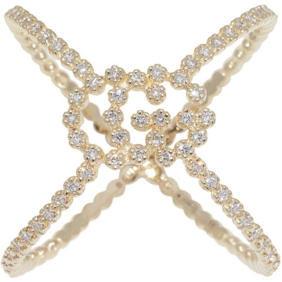 Gucci K18YG Diamond Ring - Picture 1 of 5